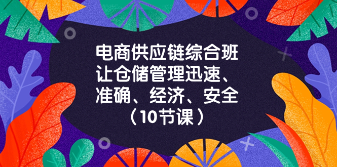 （8246期）电商-供应链综合班，让仓储管理迅速、准确、经济、安全！（10节课）-87副业网