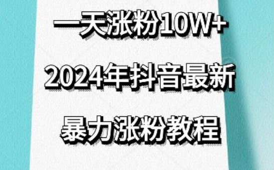 抖音最新暴力涨粉教程，视频去重，一天涨粉10w+，效果太暴力了，刷新你们的认知【揭秘】-87副业网