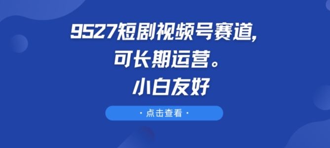 9527短剧视频号赛道，可长期运营，小白友好【揭秘】-87副业网