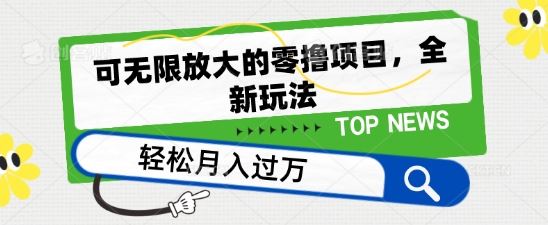 可无限放大的零撸项目，全新玩法，一天单机撸个50+没问题【揭秘】-87副业网