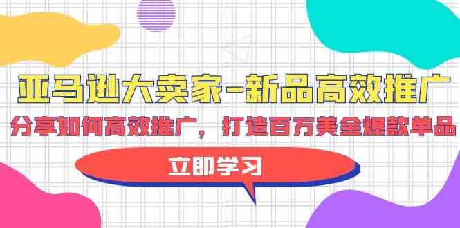 （9945期）亚马逊 大卖家-新品高效推广，分享如何高效推广，打造百万美金爆款单品-87副业网