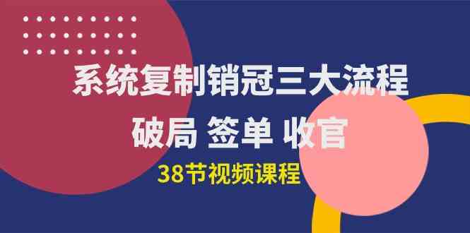 （10171期）系统复制 销冠三大流程，破局 签单 收官（38节视频课）-87副业网