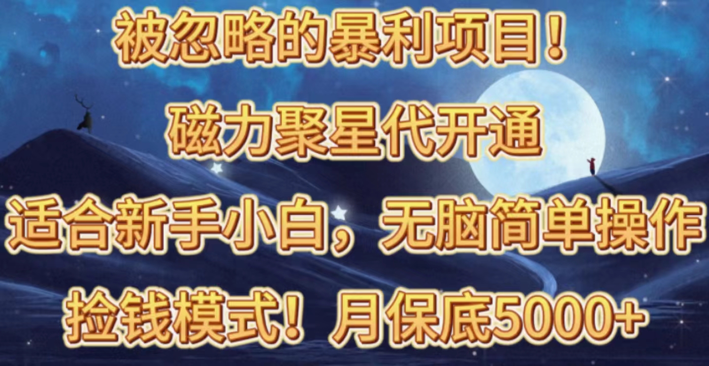 （10245期）被忽略的暴利项目！磁力聚星代开通捡钱模式，轻松月入五六千-87副业网