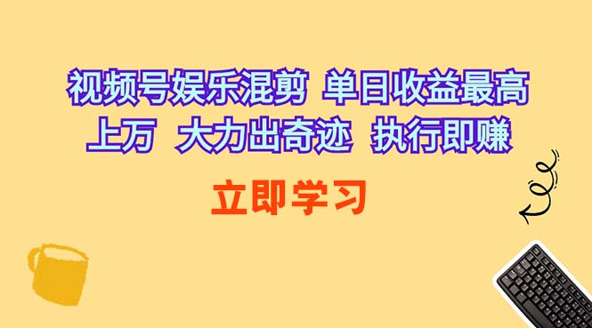 （10122期）视频号娱乐混剪  单日收益最高上万   大力出奇迹   执行即赚-87副业网