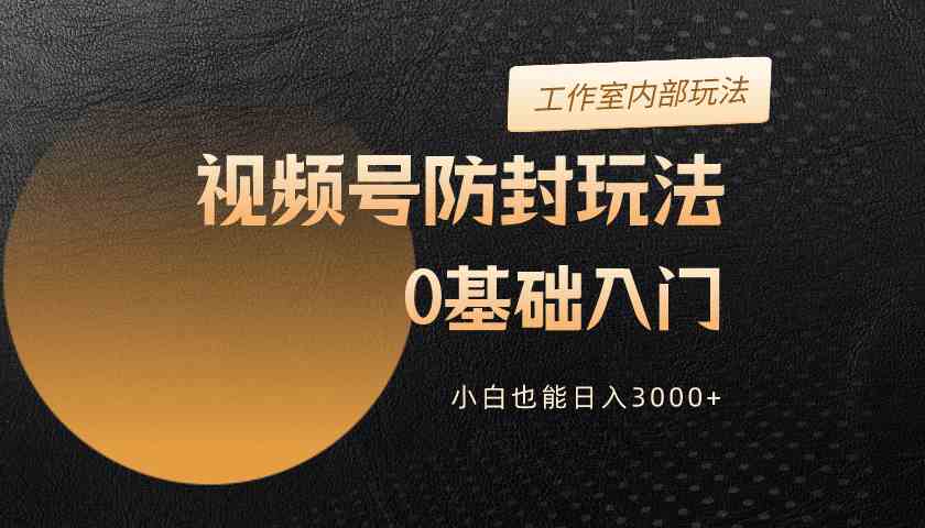 （10107期）2024视频号升级防封玩法，零基础入门，小白也能日入3000+-87副业网