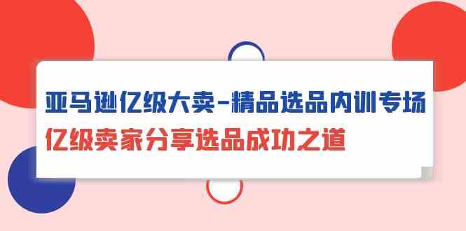 （10034期）亚马逊亿级大卖-精品选品内训专场，亿级卖家分享选品成功之道-87副业网