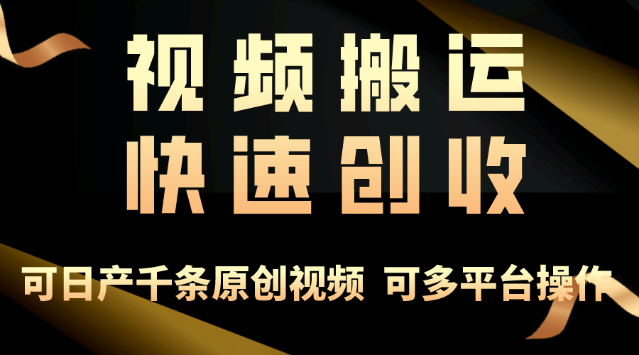 （10417期）一步一步教你赚大钱！仅视频搬运，月入3万+，轻松上手，打通思维，处处…-87副业网