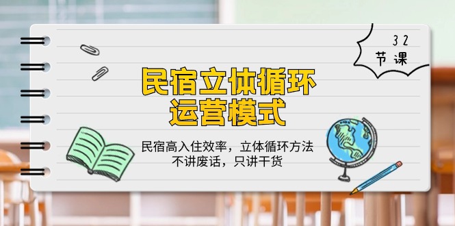 （10284期）民宿 立体循环运营模式：民宿高入住效率，立体循环方法，只讲干货（32节）-87副业网