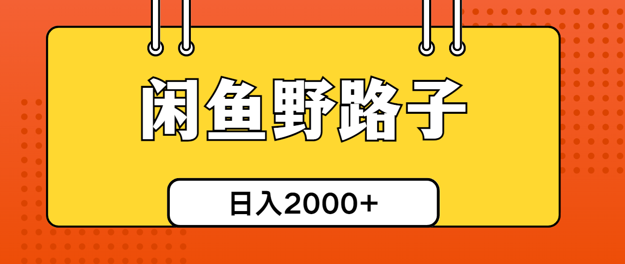 （10679期）闲鱼野路子引流创业粉，日引50+单日变现四位数-87副业网