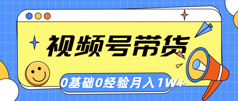 （10723期）视频号轻创业带货，零基础，零经验，月入1w+-87副业网