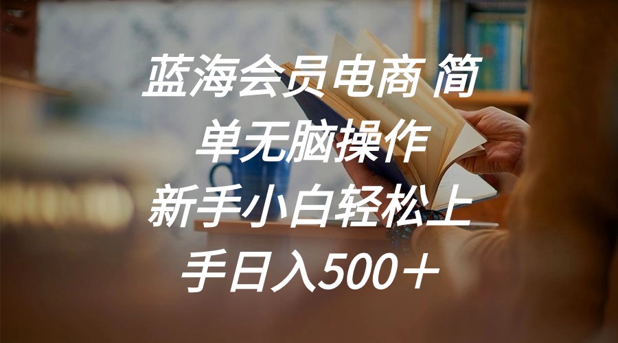 （11068期）蓝海会员电商 简单无脑操作 新手小白轻松上手日入500＋-87副业网