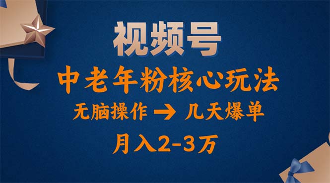 （11288期）视频号火爆玩法，高端中老年粉核心打法，无脑操作，一天十分钟，月入两万-87副业网