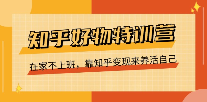 知乎好物特训营，在家不上班，靠知乎变现来养活自己（16节）-87副业网