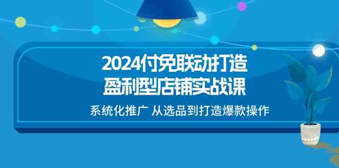 2024付免联动打造盈利型店铺实战课，系统化推广 从选品到打造爆款操作-87副业网