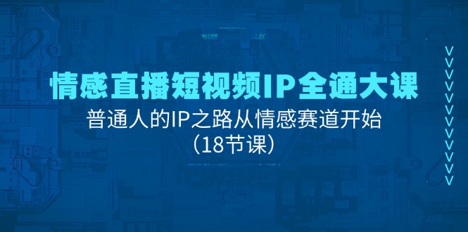 情感直播短视频IP全通大课，普通人的IP之路从情感赛道开始（18节课）-87副业网