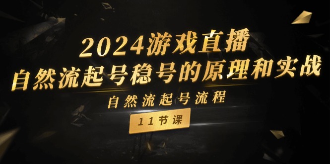 （11653期）2024游戏直播-自然流起号稳号的原理和实战，自然流起号流程（11节）-87副业网