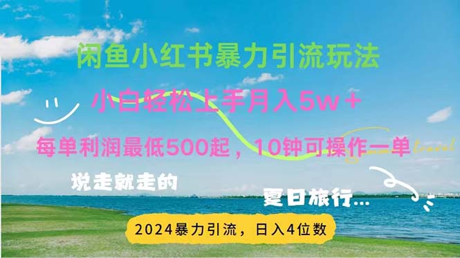 （11650期）2024暑假赚钱项目小红书咸鱼暴力引流，简单无脑操作，每单利润500+，…-87副业网