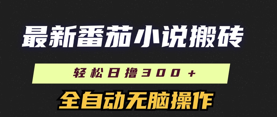 （11904期）最新番茄小说搬砖，日撸300＋！全自动操作，可矩阵放大-87副业网