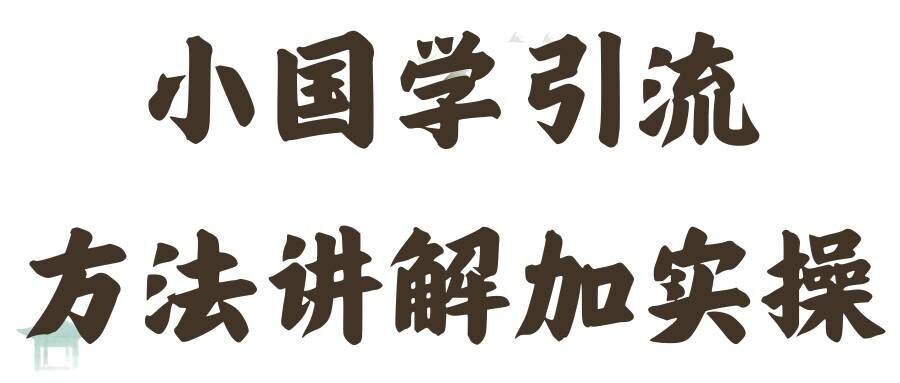 国学引流方法实操教学，日加50个精准粉【揭秘】-87副业网