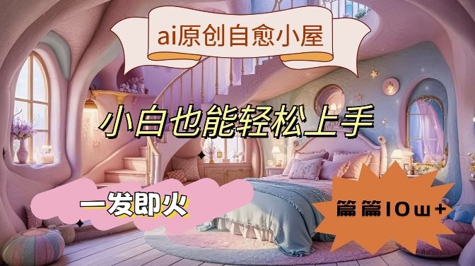 ai原创治愈小屋，小白也能轻松上手，一发即火，篇篇10w+【揭秘】-87副业网