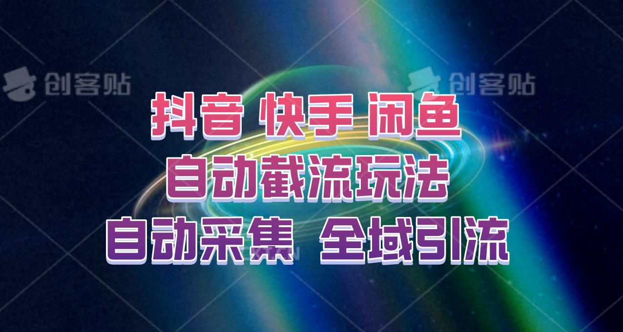 快手、抖音、闲鱼自动截流玩法，利用一个软件自动采集、评论、点赞、私信，全域引流-87副业网