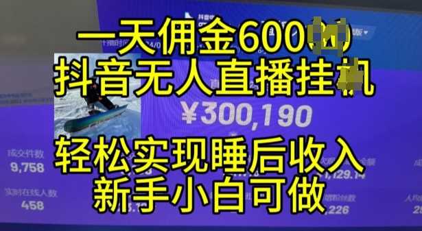 2024年11月抖音无人直播带货挂JI，小白的梦想之路，全天24小时收益不间断实现真正管道收益【揭秘】-87副业网