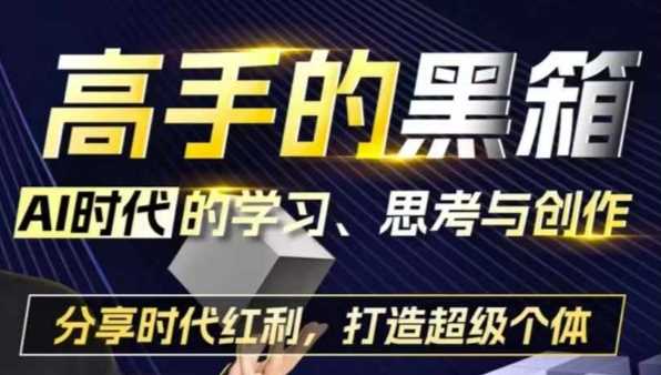 高手的黑箱：AI时代学习、思考与创作-分红时代红利，打造超级个体-87副业网