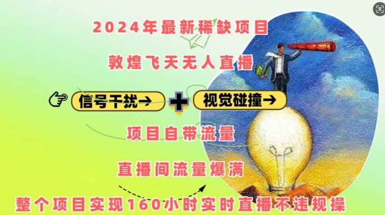 2024年最新稀缺项目敦煌飞天无人直播，项目自带流量，流量爆满，实现160小时实时直播不违规操-87副业网