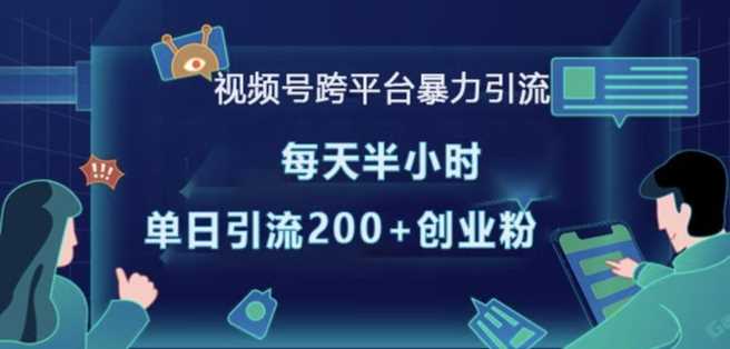 视频号跨平台暴力引流，每天半小时，单日引流200+精准创业粉-87副业网