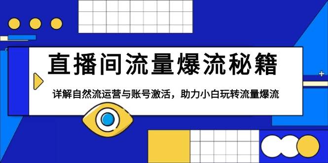 （13860期）直播间流量爆流秘籍，详解自然流运营与账号激活，助力小白玩转流量爆流-87副业网